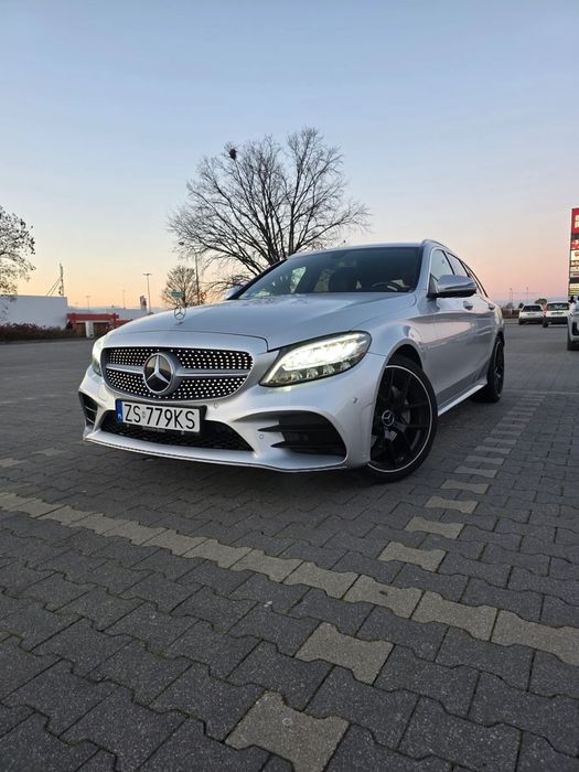 Mercedes-Benz Klasa C ⭐ Mercedes C 200 d • AMG Line • Czarna podsufitka • PL salon• 2019