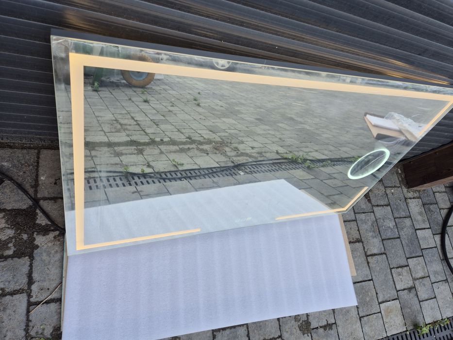 Okazja Lustro 120/70 led lusterko zoom x5 3 barw ramka wisząca