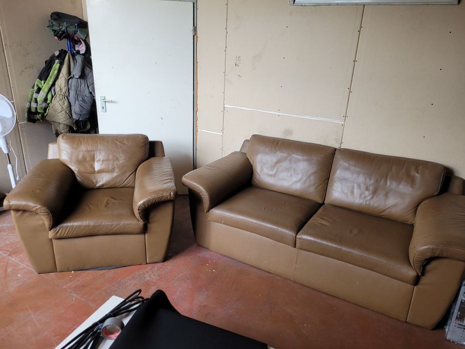 Sofa skórzana i 2 fotele, fotele skórzane, sofa kanapa skórzana