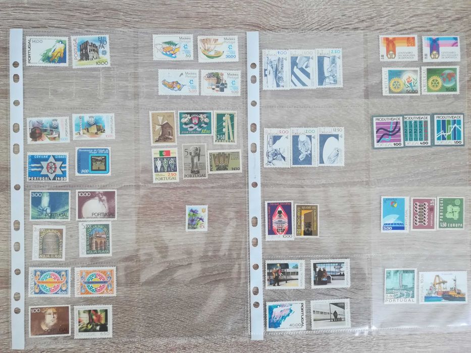 Conjunto de 340 selos de Portugal - Anos 60, 70 e 80