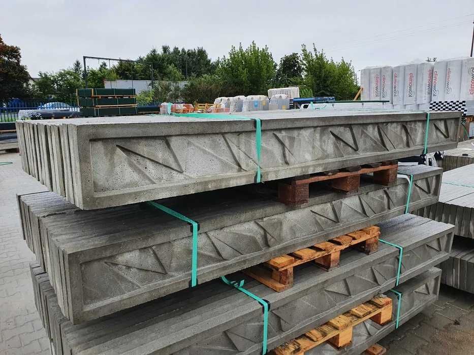 Podmurówka betonowa 5x25x246cm / 5x25x251cm PRODUCENT wzory