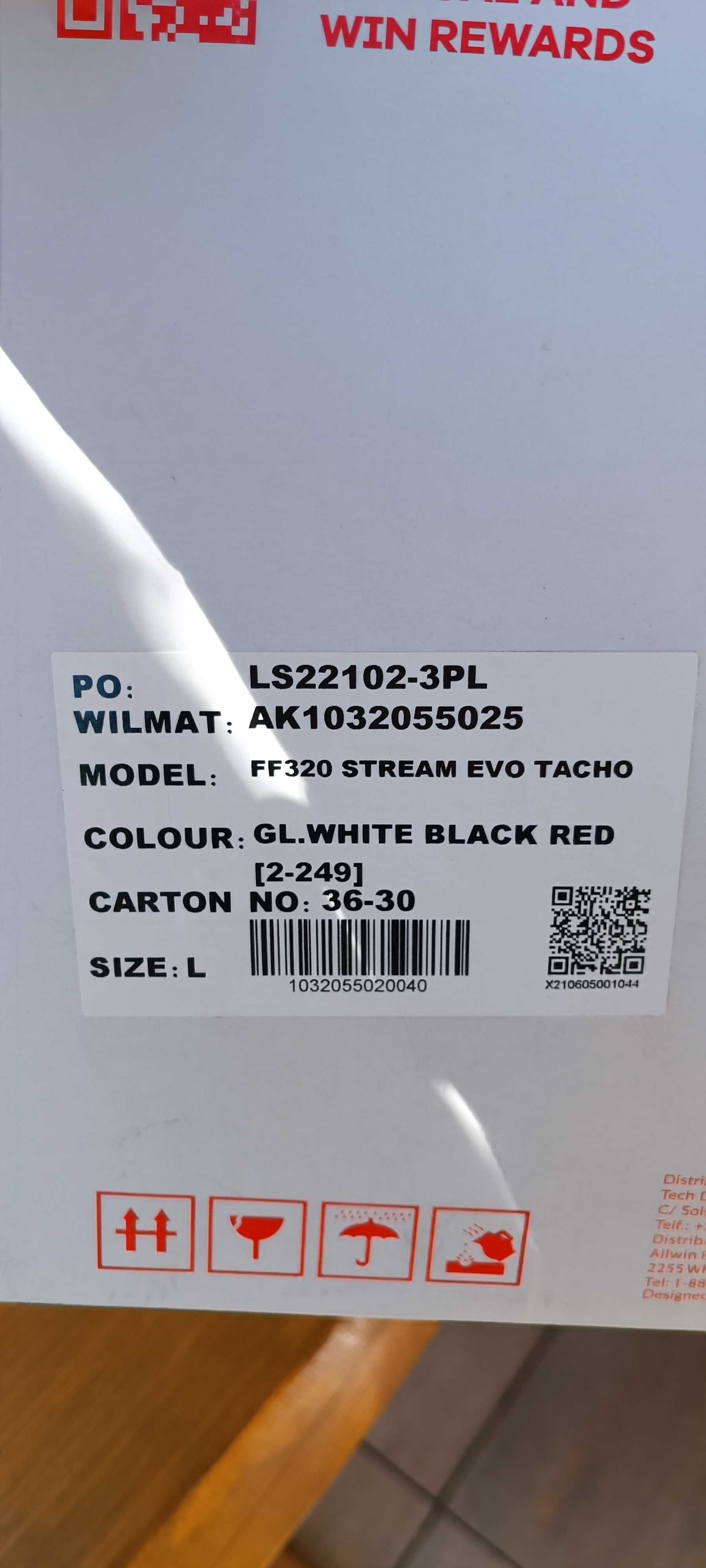 Kask LS2 FF320 Stream Evo TACHO White Black Red rozmiar L