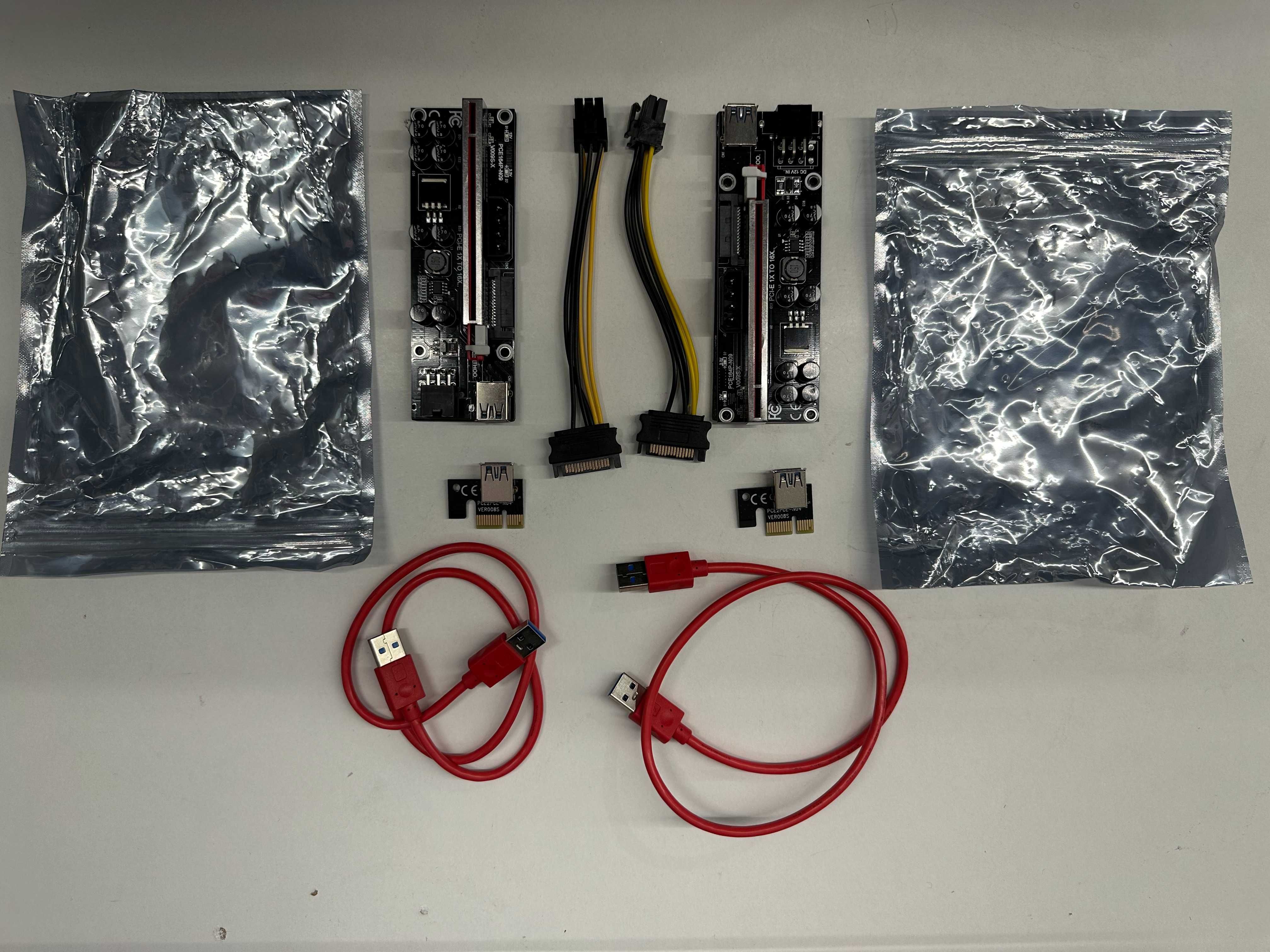 Riser PCI-E 1x16x USB3.0 SATA 6-PIN X 1szt