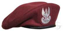 Beret wojskowy bordowy