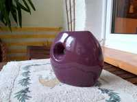 Wazon fioletowy porcelana ok 17 cm