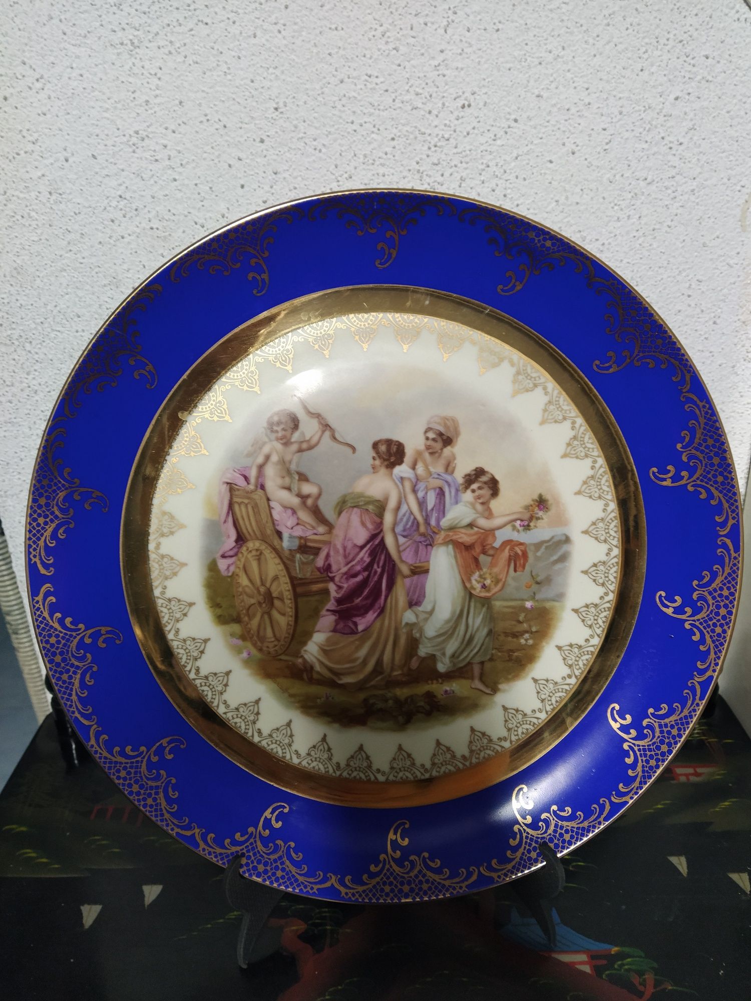 Conjunto de 2 Pratos decorativos de Porcelana Bavaria