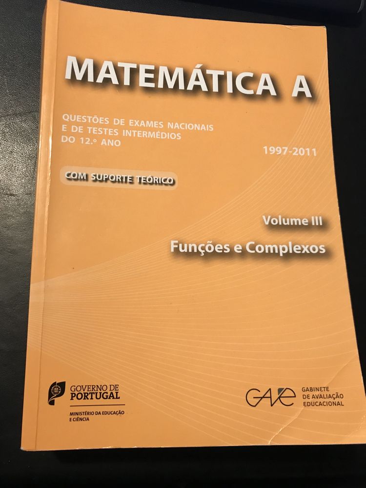 Livro Matemática A - Volume 1/2/3/4