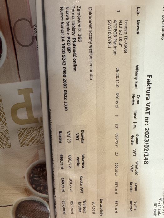 Lenovo TAB M10 Plus TB-X606F 10.3" 4/128GB Platinium Grey