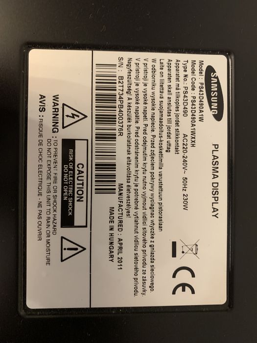 Płytki kable pilot i noga z telewizora samsung