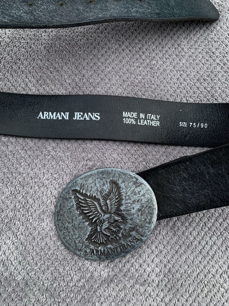 Armani Jeans Vintage Belt Eagle Made in Italy ремінь ремень