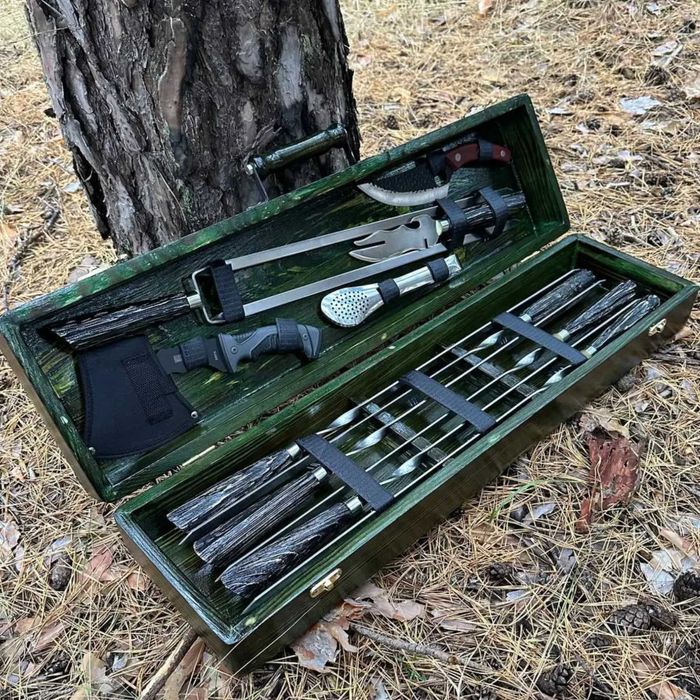 Подарунок военному, солдату, командиру, побратимові, "Набір-Шампурів"