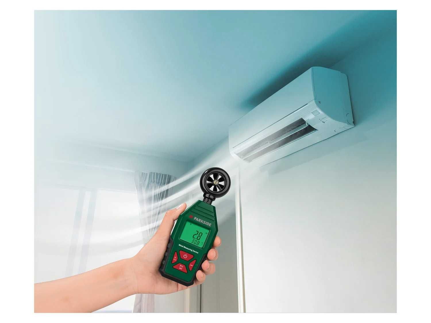 Anemometr PWM B2 Parkside Przyrząd do pomiaru prędkości powietrza