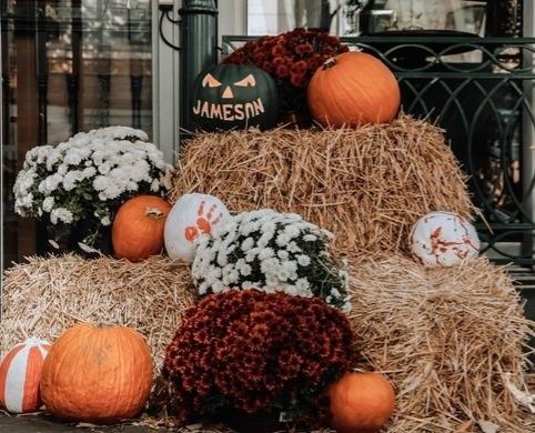 Золотистый брикет стог декор Halloween Хэлоуин Хелоуин Хелуин