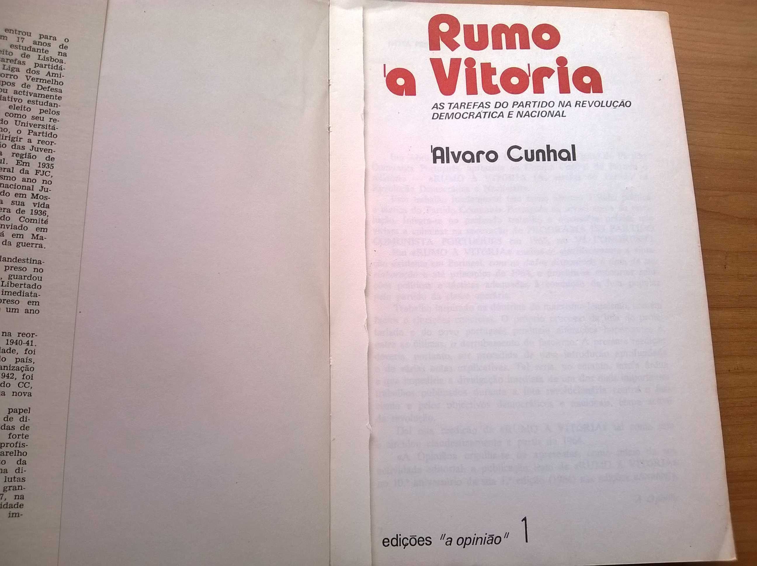 Rumo à Vitória - Álvaro Cunhal (portes grátis)