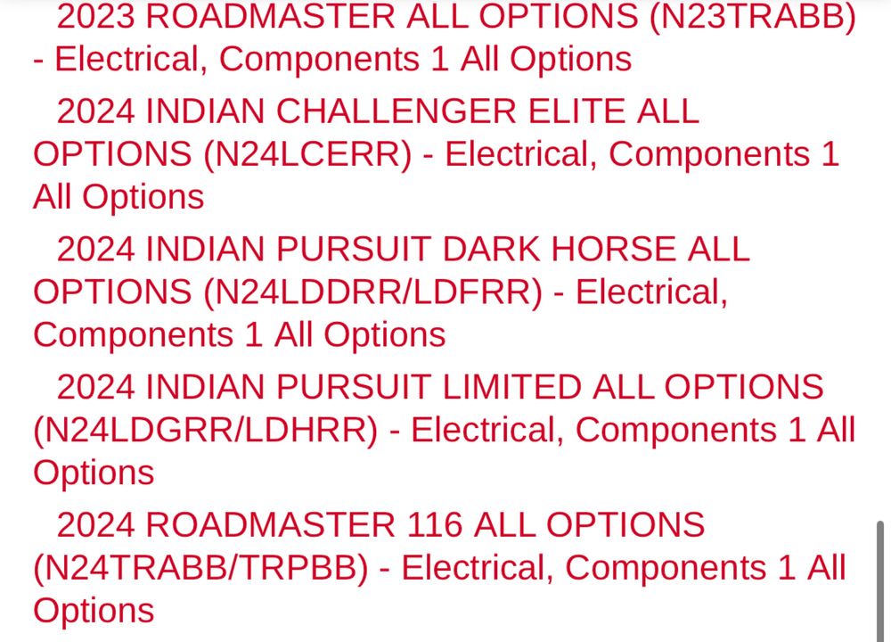 Włącznik podgrzewanych manetek Indian Chieftain Roadmaster Pursuit