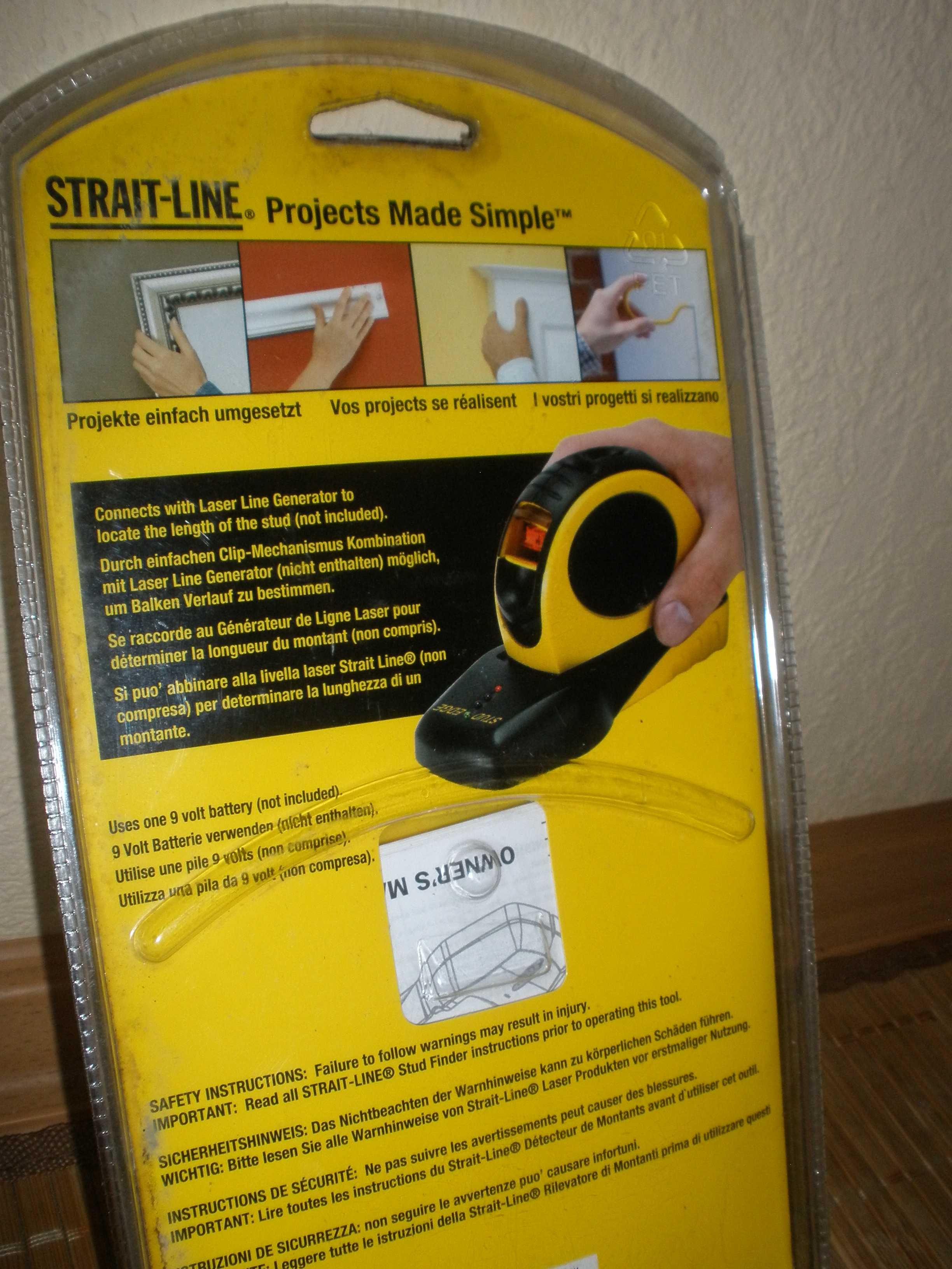 Skaner strait-line stud finder , wykrywacz przewodów .   nowy!