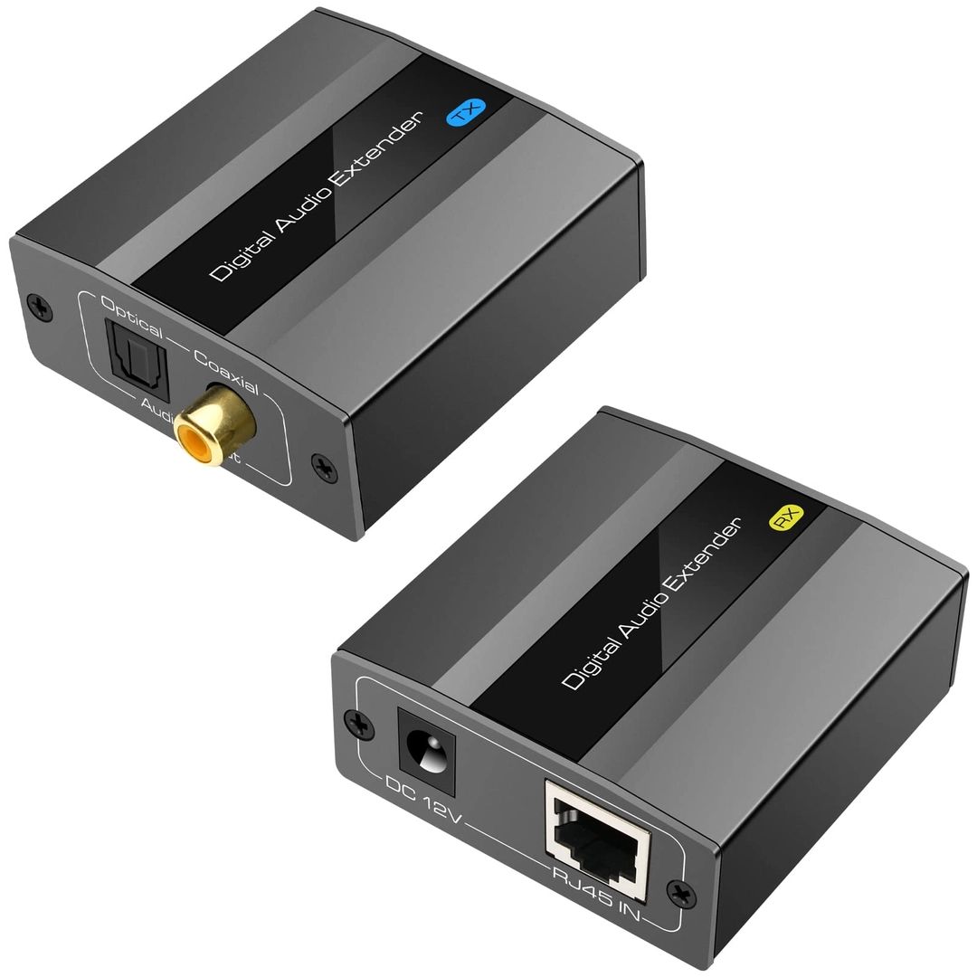 VEDINDUST Przedłużacz Audio SPDIF na Toslink za pomocą kabla Cat5E/6