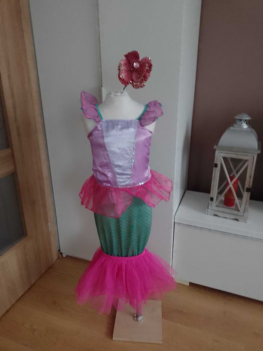 Strój karnawałowy ARIELKA SYRENKA kostium przebranie 122/128 (2)