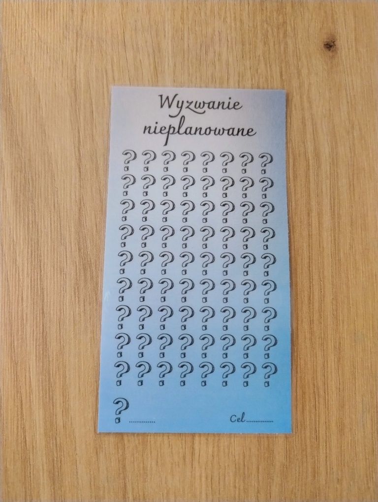 Karta wyzwań/oszczędności