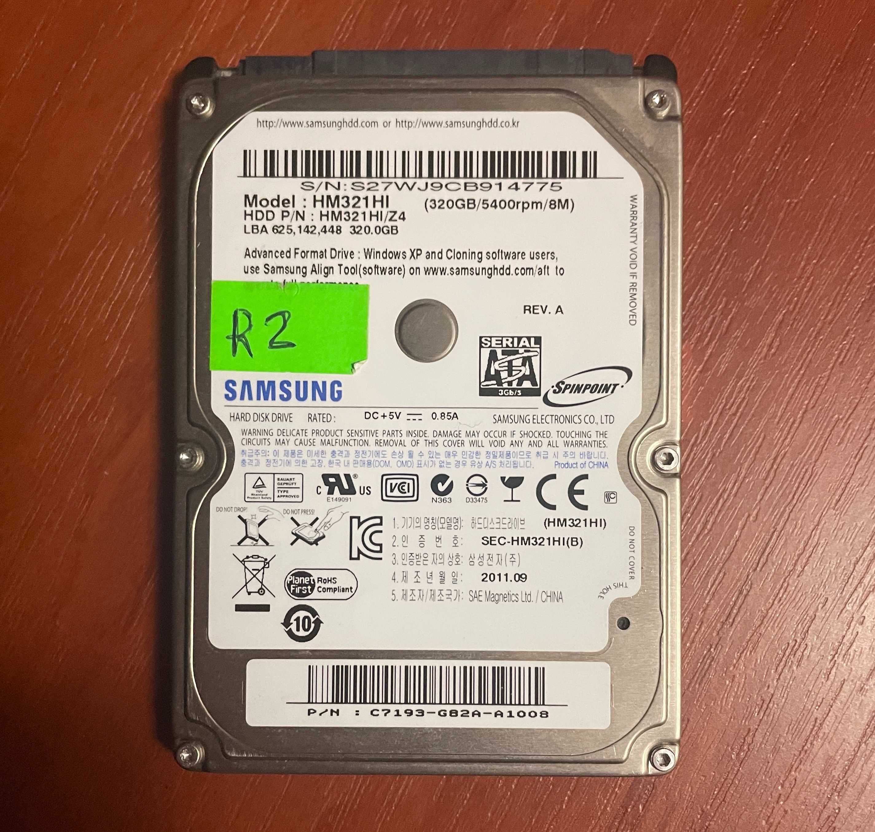 Жесткий диск HDD 2.5 Samsung HM321HI 320GB/5400/8M