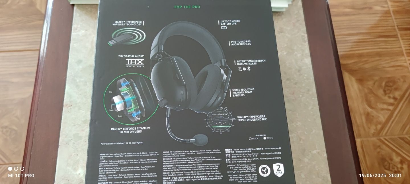 Razer Blackshark v2  pro 2023 bluetooth.