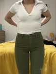 Calac verde, skinny , 34