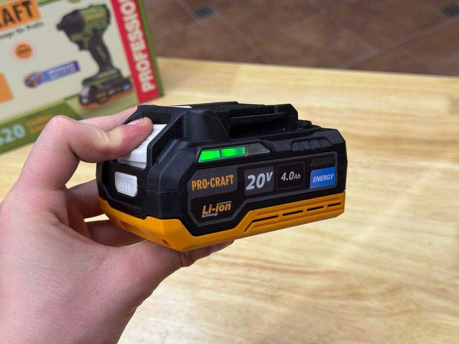 Безщітковий Акумуляторний Гвинтоверт Procraft з Акб 4.0Ah Energy