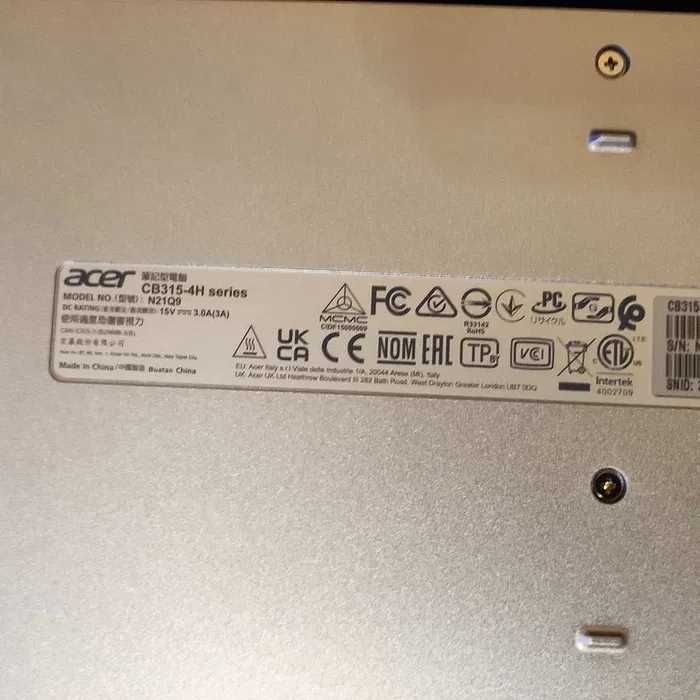 Laptop ACER Chromebook 315 CB315-4H-P1KK 15.6" IPS 8GB RAM 128GB