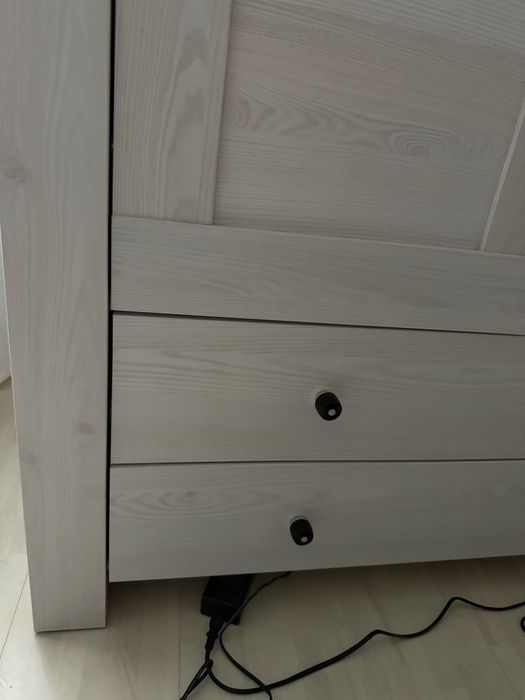 Szafa dwudrzwiowa komoda z szufladami szara ikea agata meble