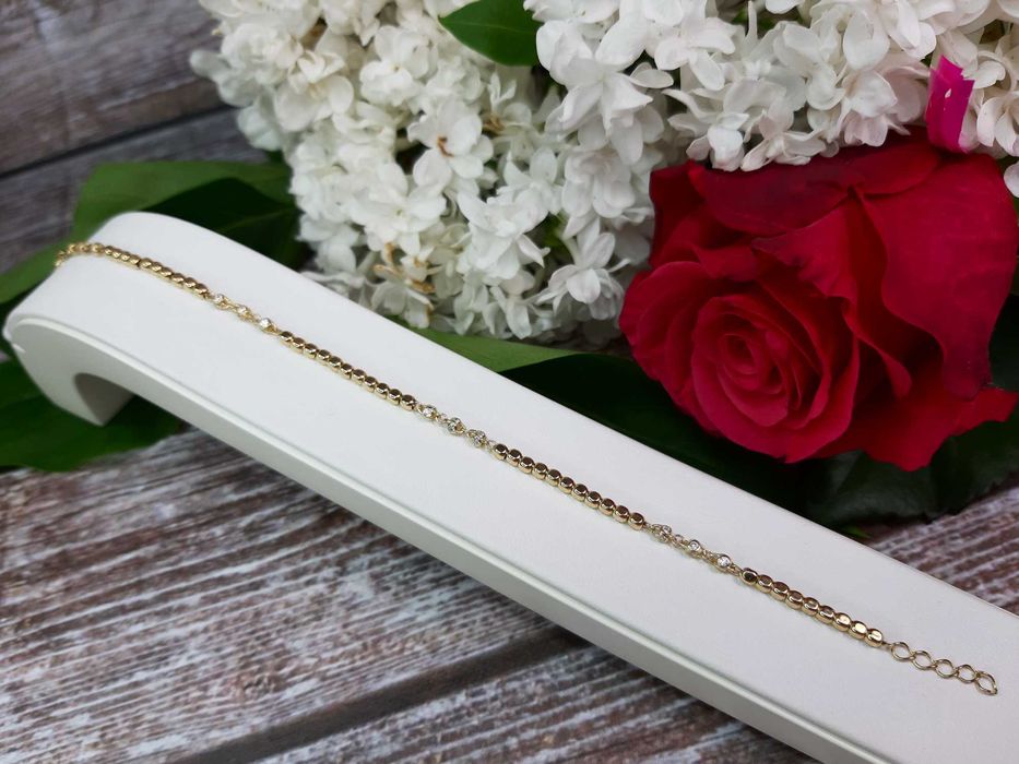 NOWA ZŁOTA BRANSOLETKA 3,31 GR. próba: 585 Komis Redi