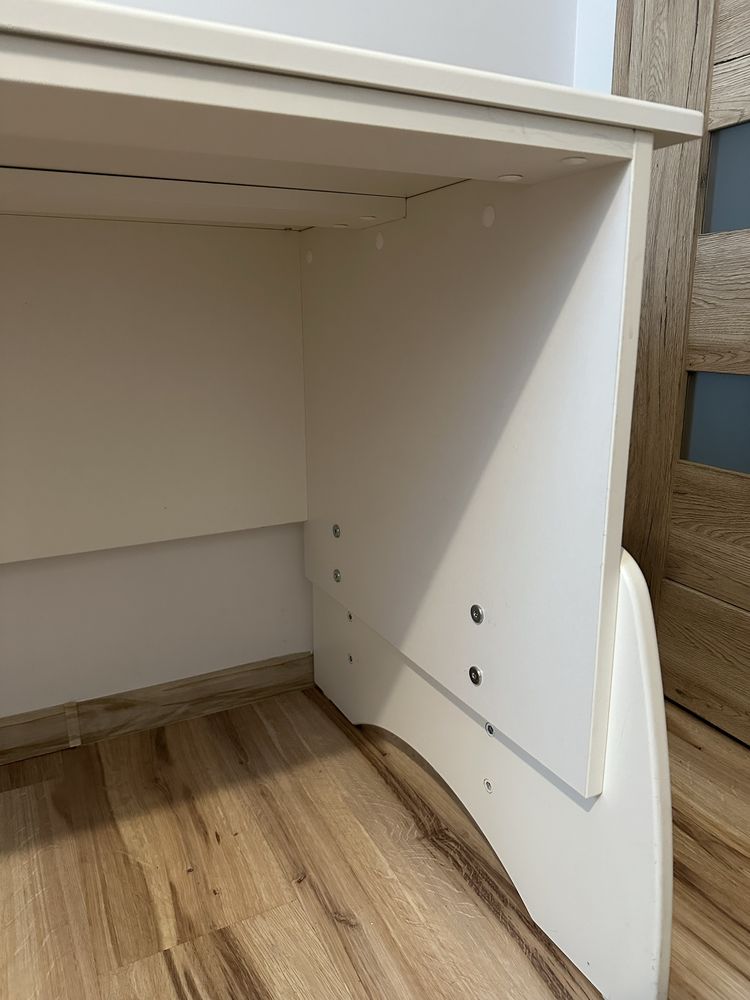Biale biurko drewniane Meblik dla dziecka 120 cm