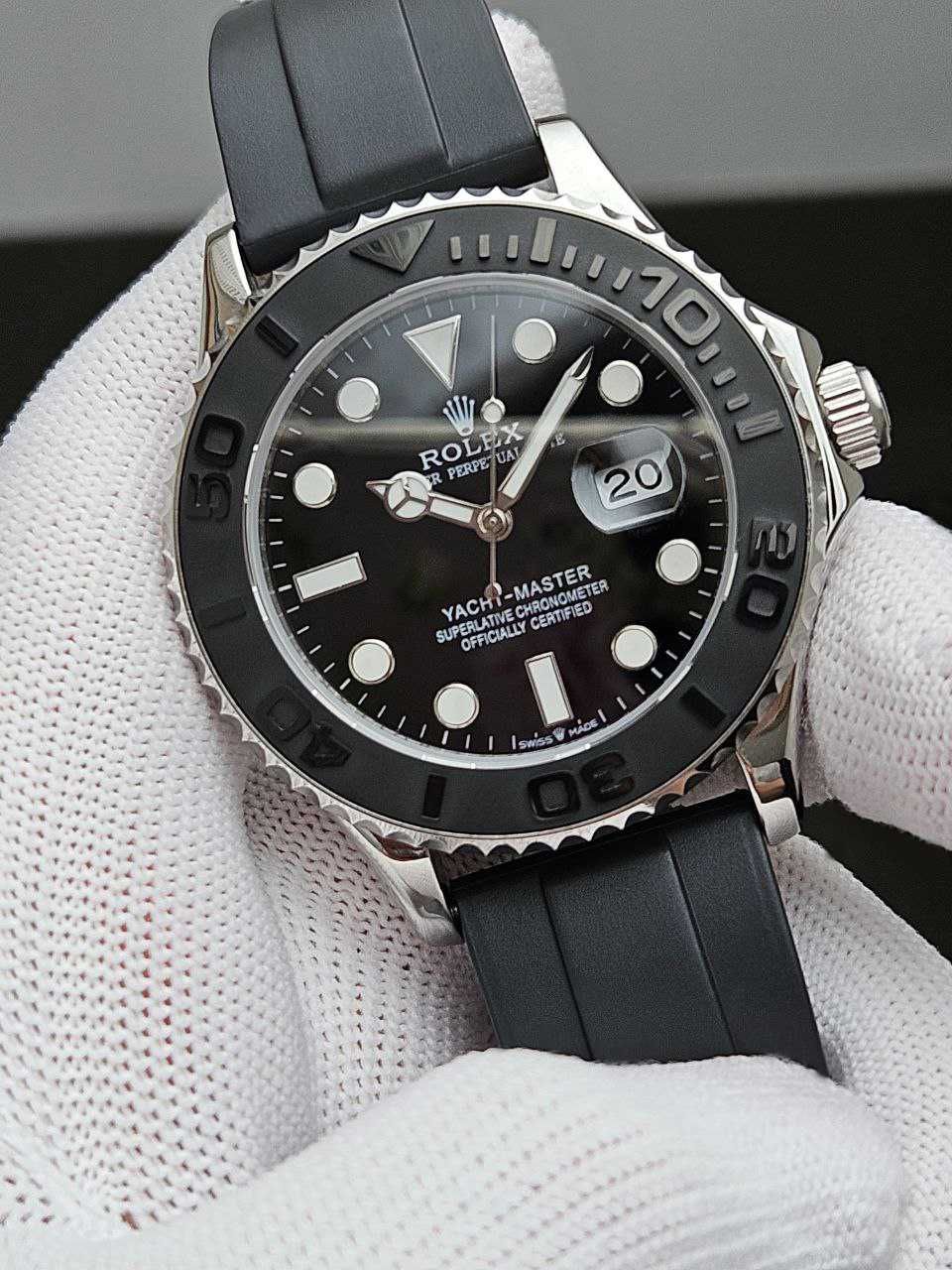 Швейцарские часы Rolex Yacht-Master Black. Топ качество
