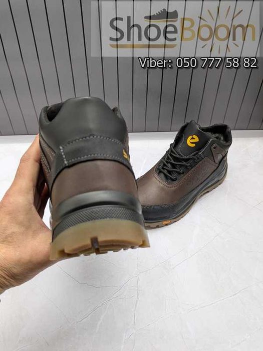 Зимові шкіряні чоловічі кросівки на хутрі.40-45р