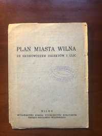 Wilno - plan miasta, przedwojenny.