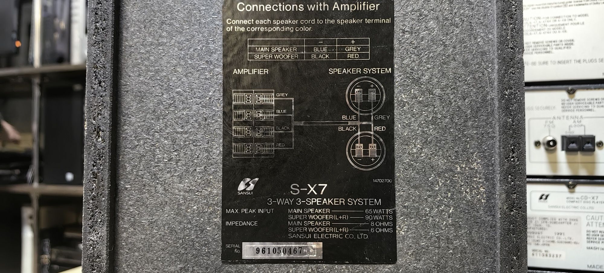 Комплект Sansui A-X7/CD-X7/T-X7L/D-X7/S-X7