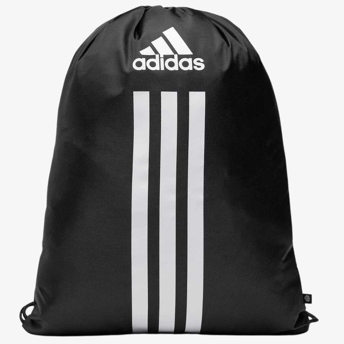 Worek Adidas do szkoły na WF Czarny Zapinana kieszeń