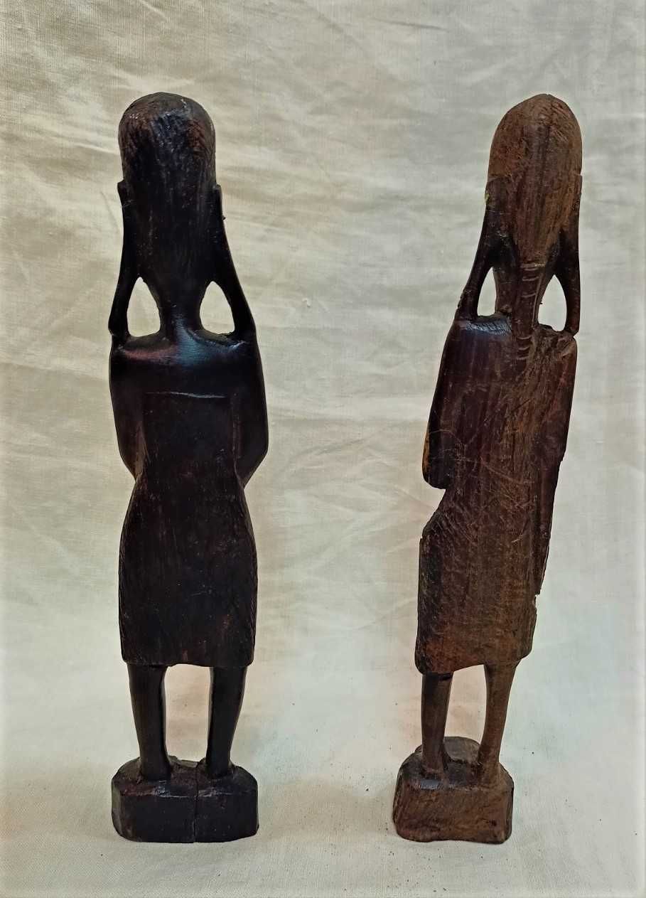 Esculturas Madeira Casal Africano