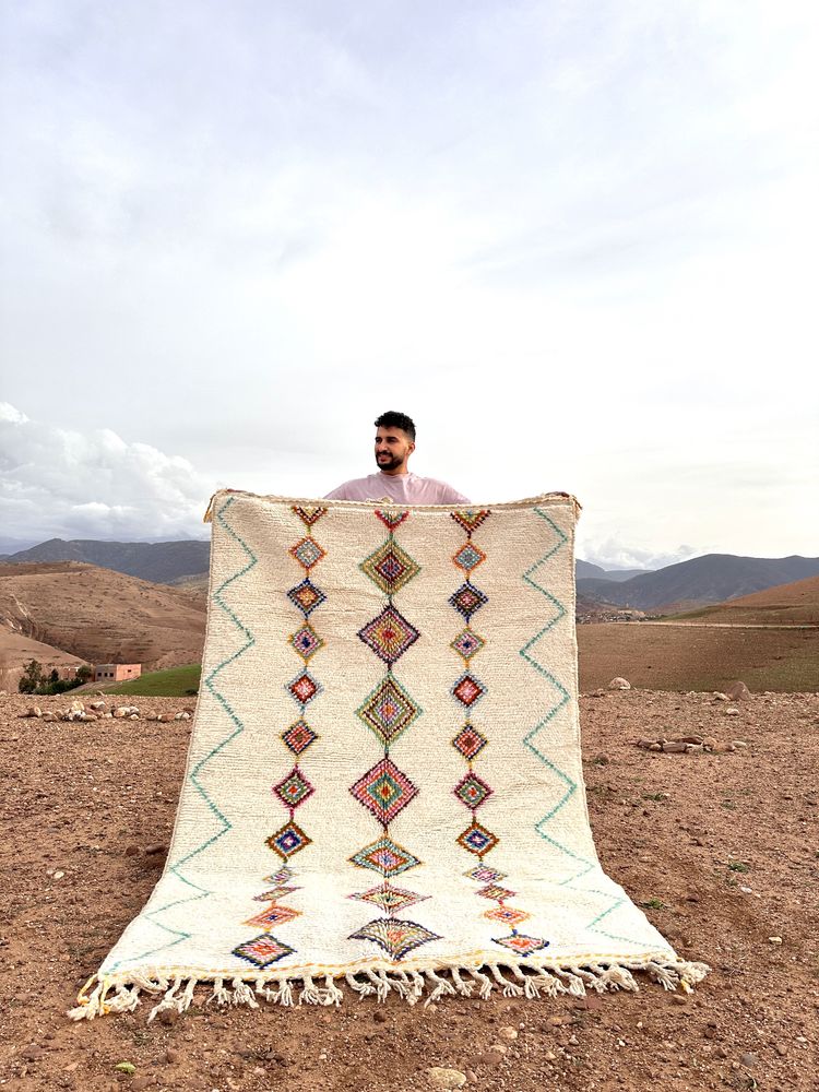 Dywan Azilal - tkany ręcznie w Maroku, 100% wełna owcza