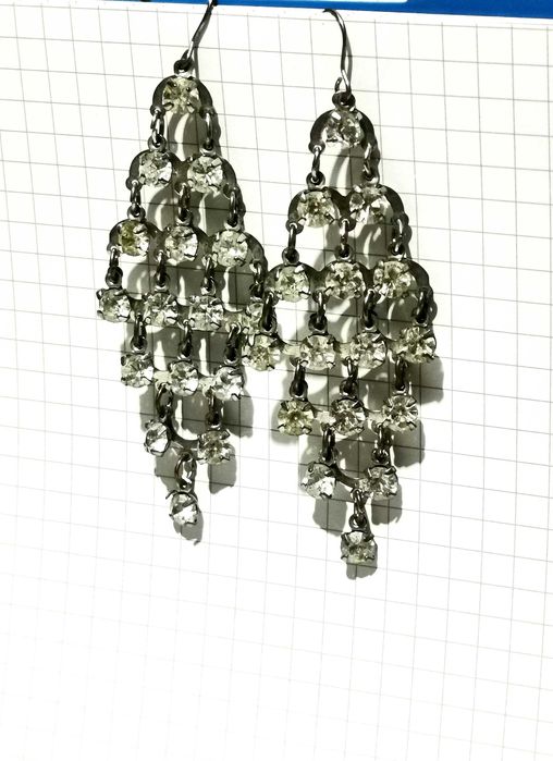 Серьги Янтарь, бижутерия СССР