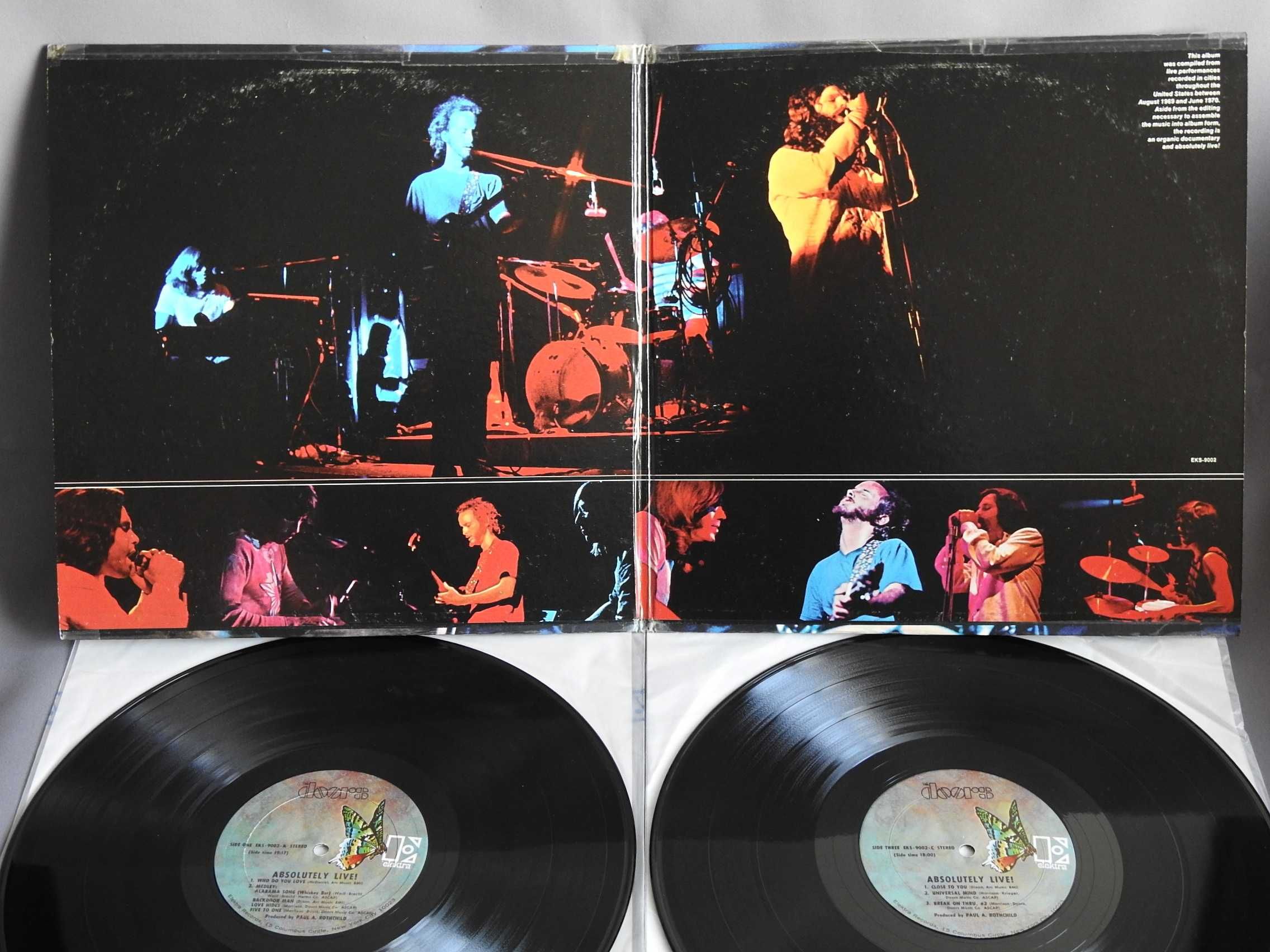 The Doors ‎Absolutely Live LP оригинал 1970 USA США пластинка EX+ 1pre