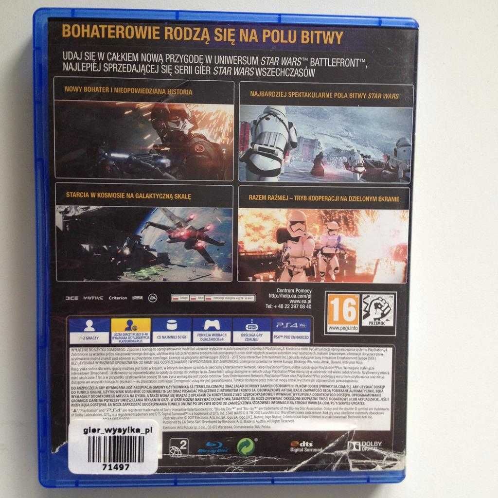 Star Wars Battlefront II 2 PlayStation 4 PS4 PL Sklep W-wa Ursynów