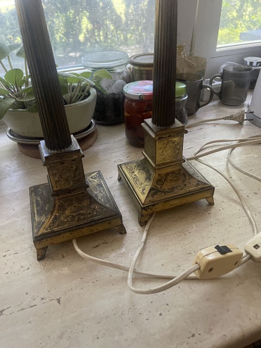 Lampy kolumnowe figuralne lat 50/60 XX wieku