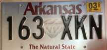 Tablica rejestracyjna USA - Arkansas