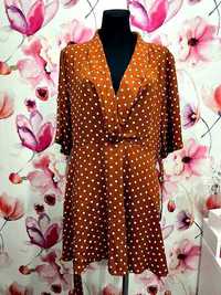 PrettyLittleThing sukienka modny wzór grochy groszki hit blog roz.40