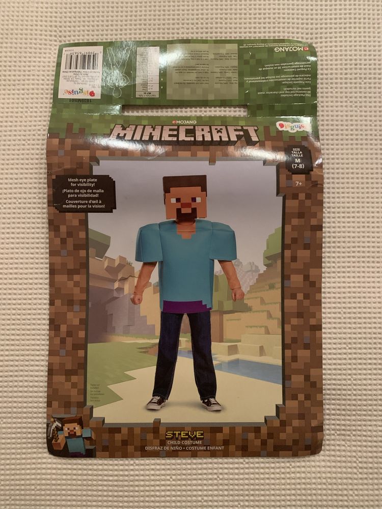 Fato Steve Minecraft menino