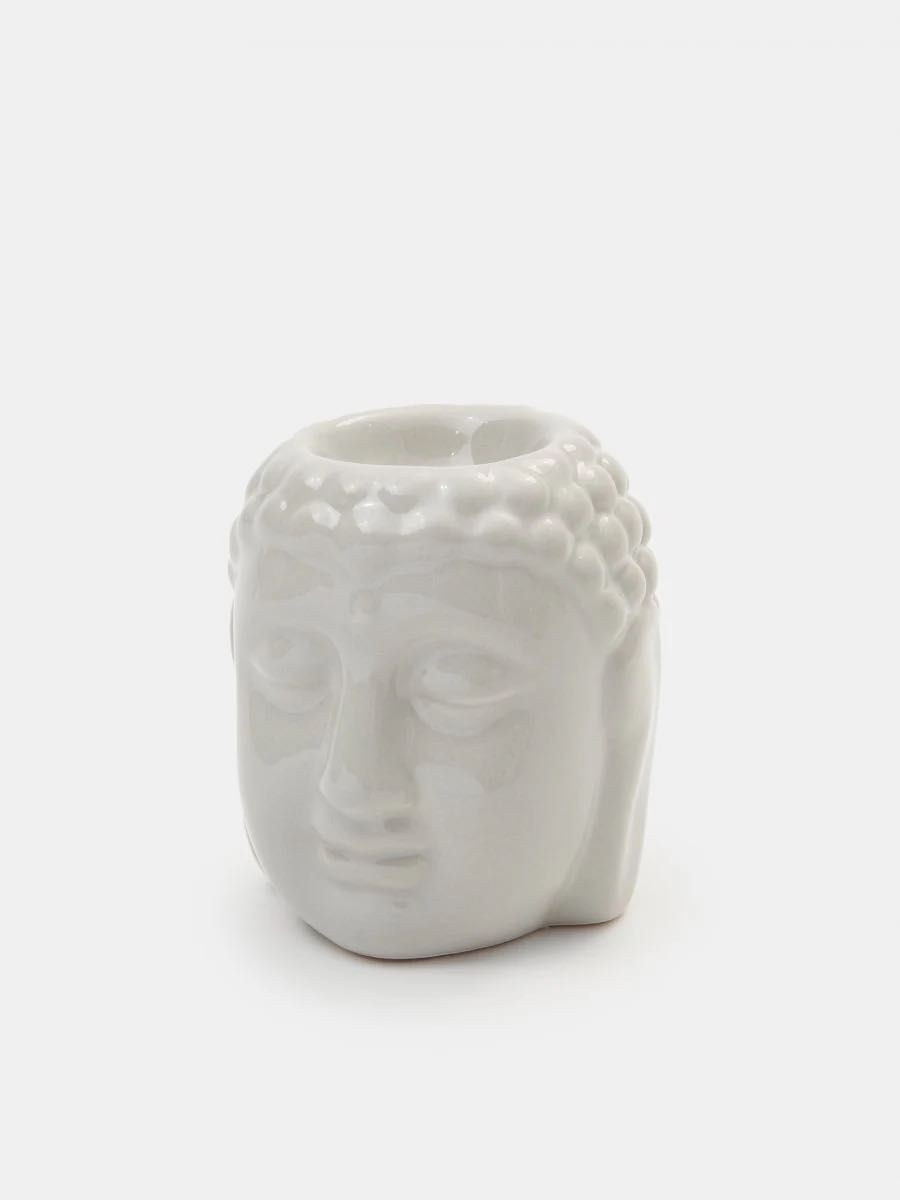 Ceramiczny szary kominek zapachowy  Budda