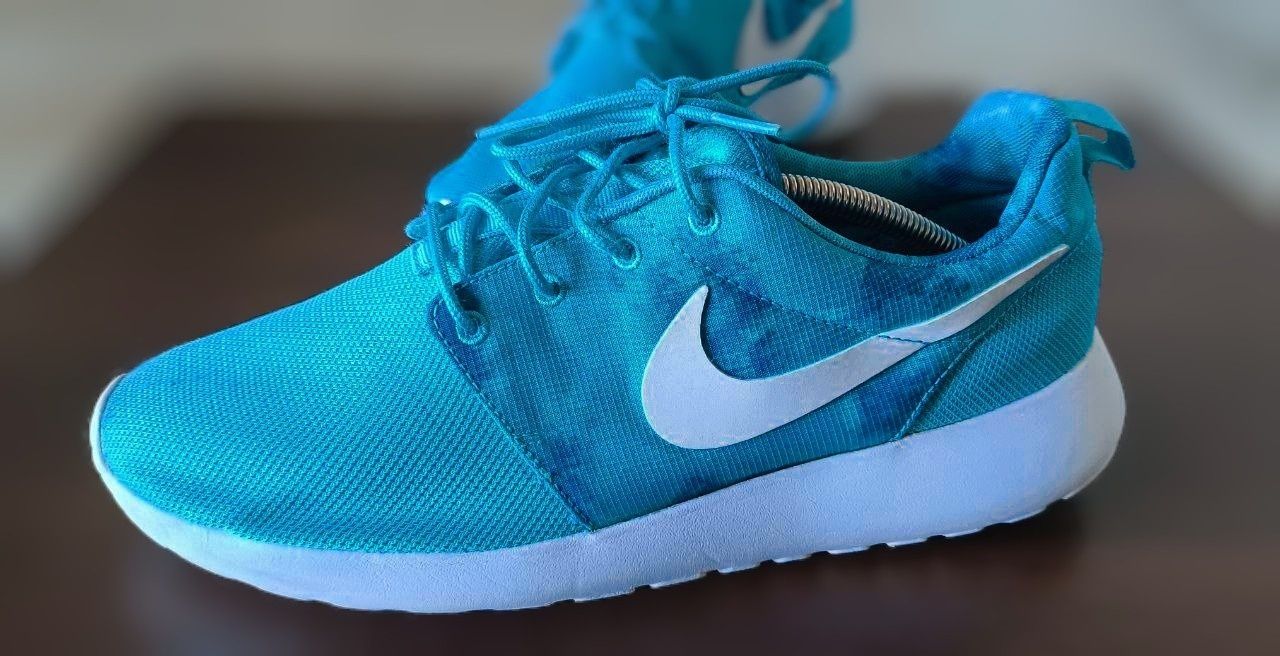 Летние беговые кроссовки Nike Roshe Run Blue Men's 42.5