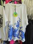 Bluzka, tunika biała haft Fly Out Italy, Plus size !!!