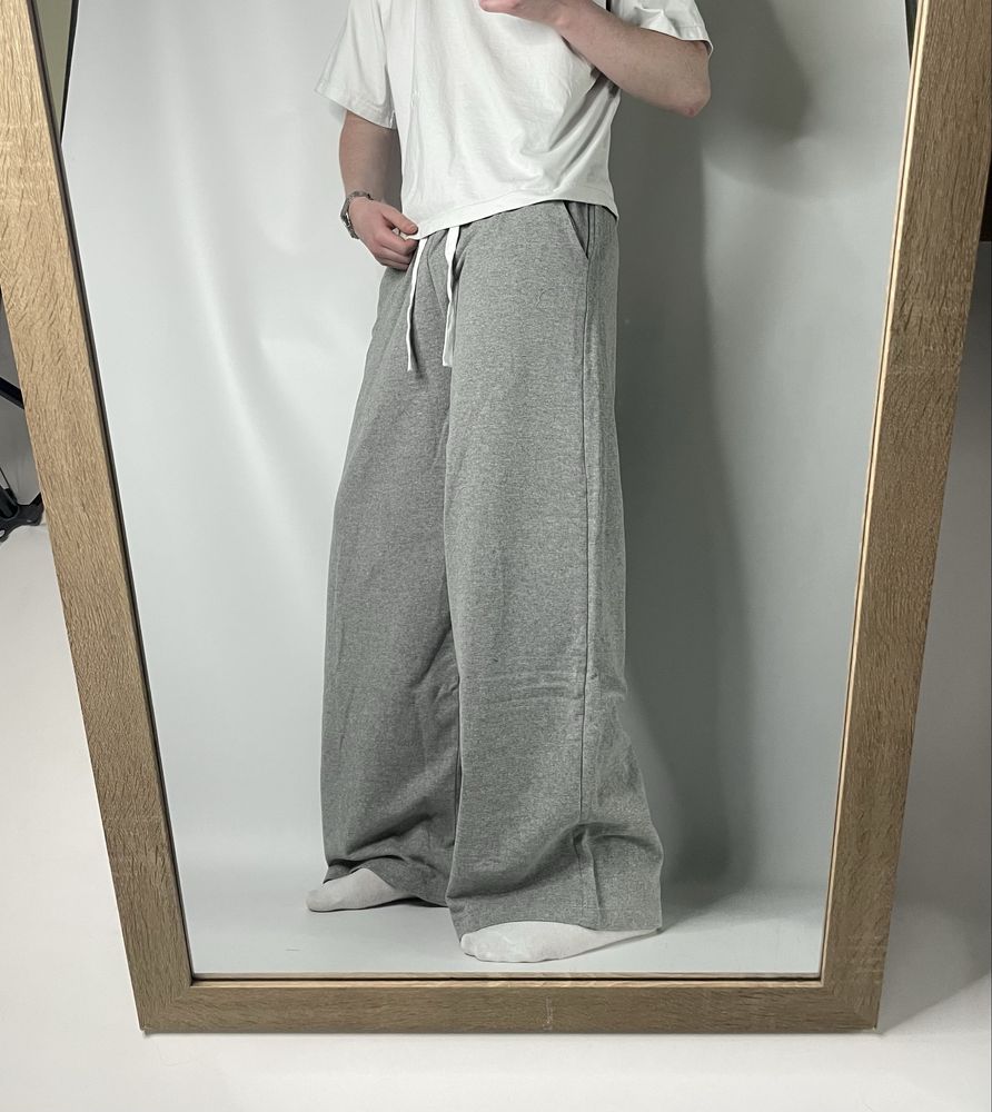 Широкі сірі штани спортивки BAGGY SSWEATPANTS широкие серые штаны