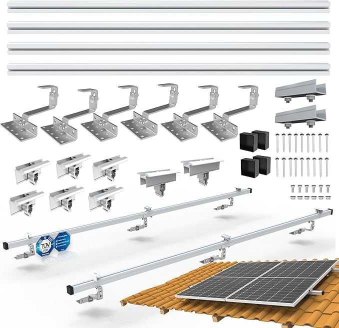 Stelaże do montażu paneli fotowoltaicznych + akcesoria